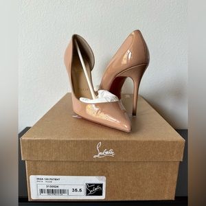 Christian Louboutin Iriza 100 Patent Nude size 35.5. Comes with box and dust bag